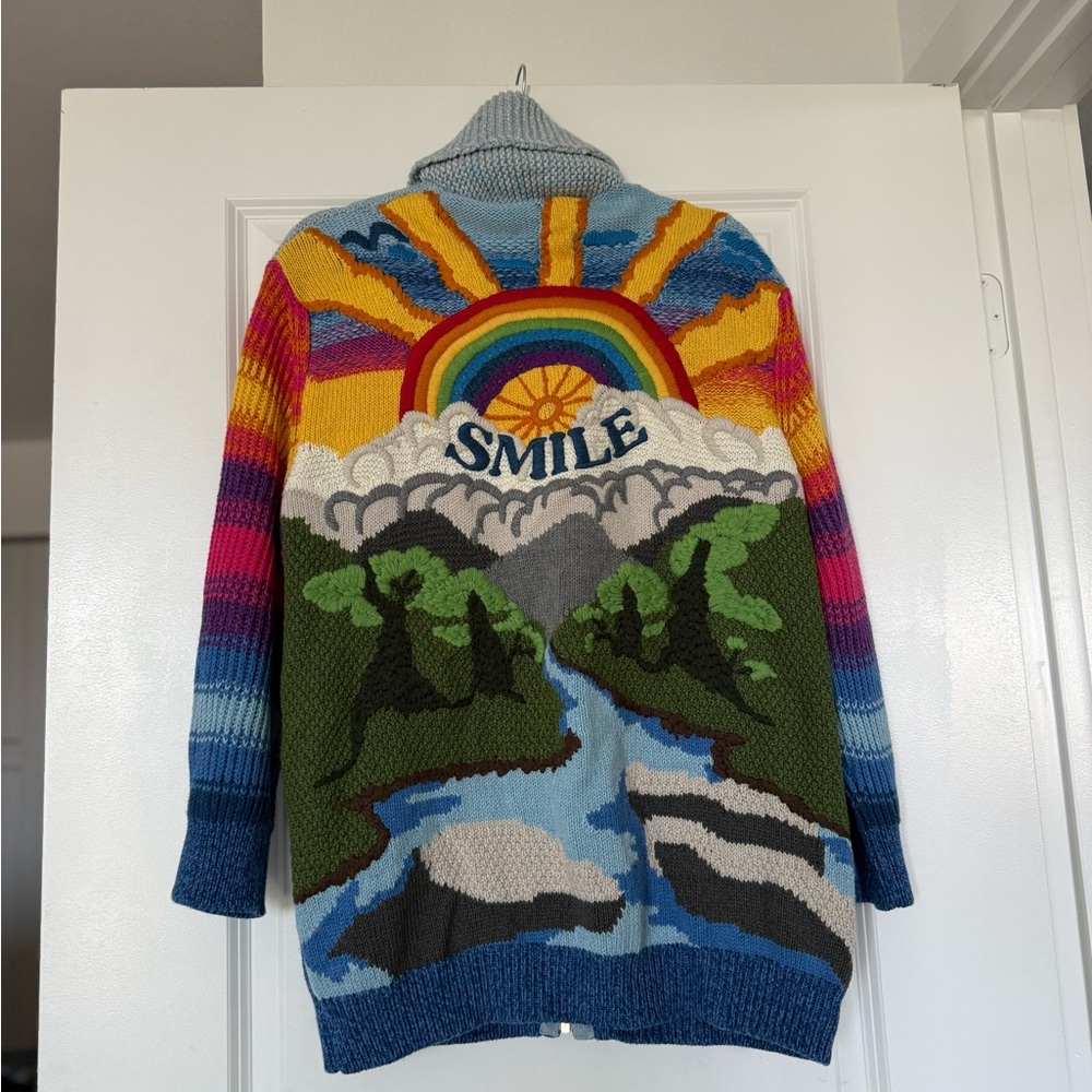 EUC Stella McCartney Kind Smile Intarsia Cardigan Multiple colors 38 - Picture 9 of 10